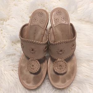 Jack Rogers nude wedge